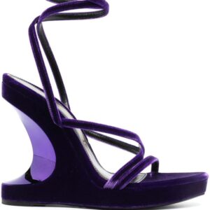 Tom Ford 130mm wedge velvet sandals