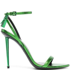 Tom Ford Padlock 120mm metallic-leather sandals