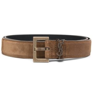 Louis Vuitton logo-plaque leather belt