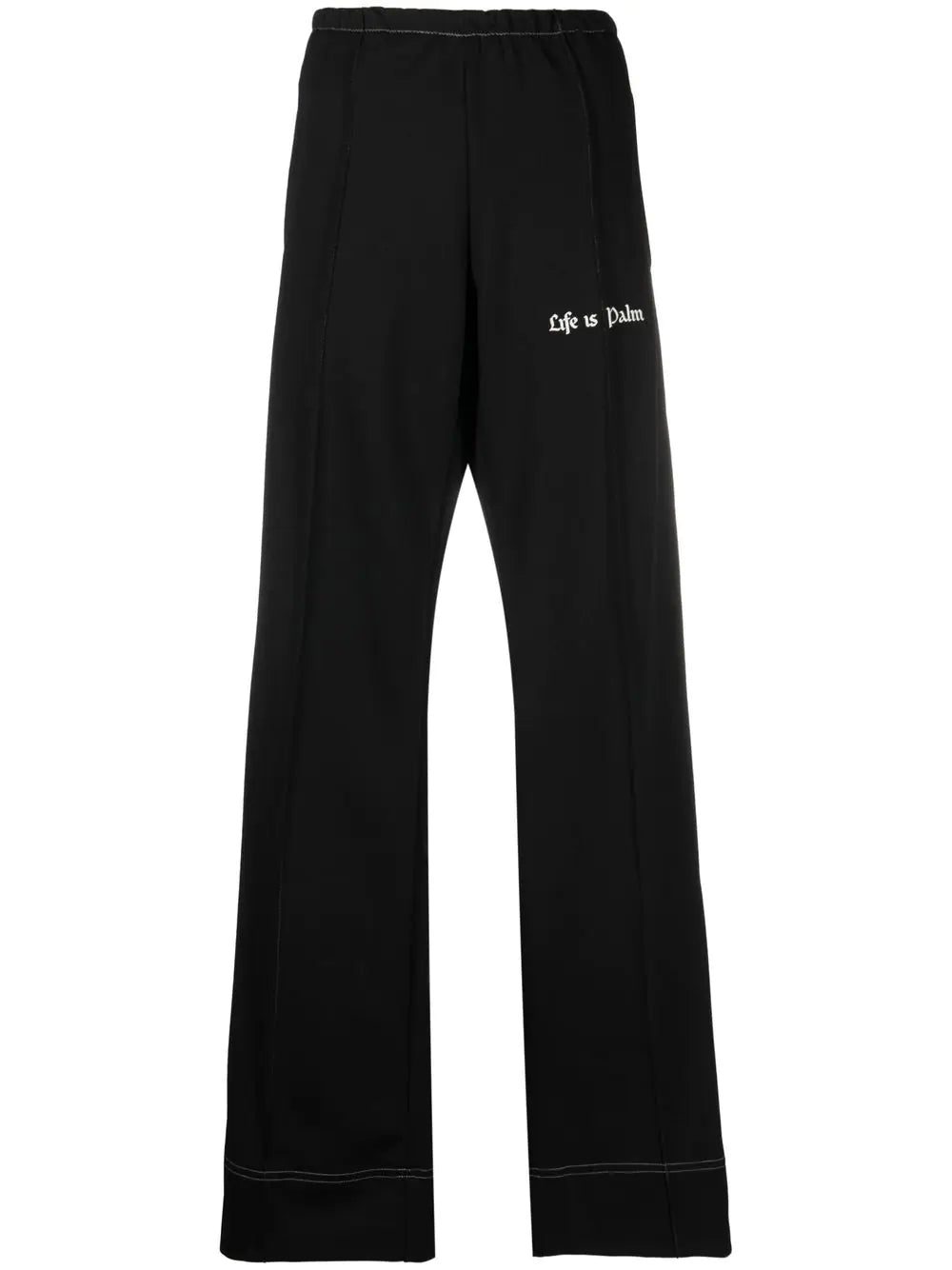 Palm Angels slogan-print flared track pants