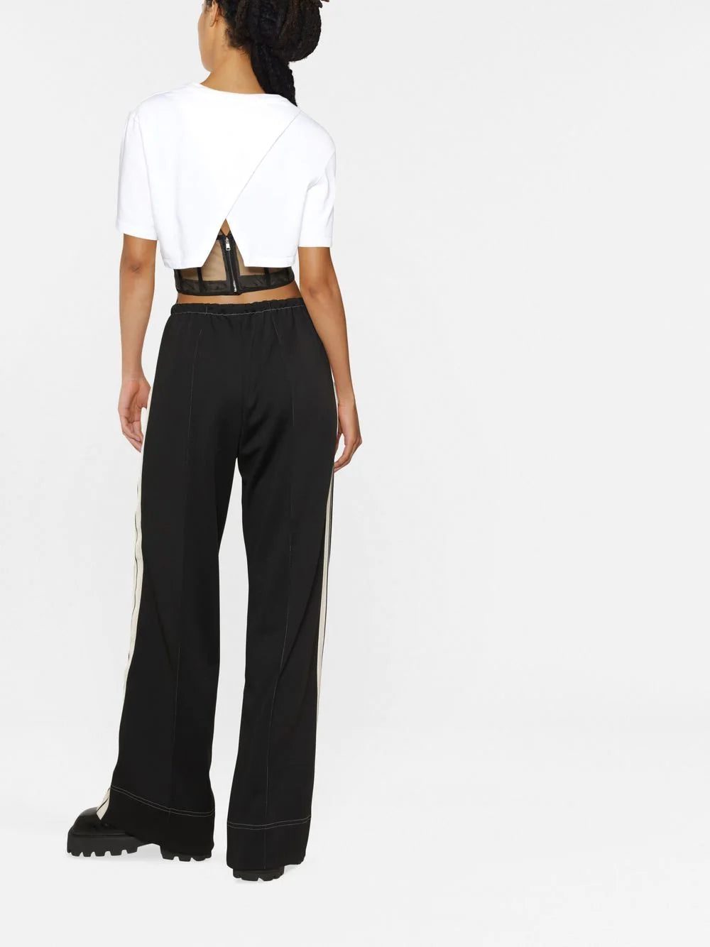 Palm Angels slogan-print flared track pants - Image 3