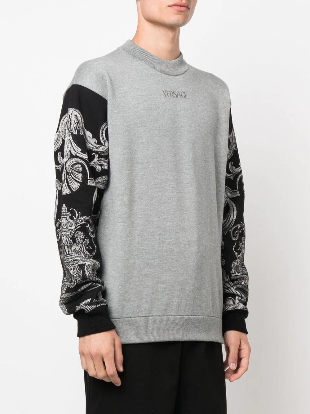 Versace embroidered-logo long-sleeve sweatshirt - Image 3
