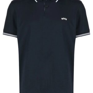 Boss chest logo-print detail polo shirt