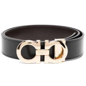 Ferragamo Gancini-buckle leather belt
