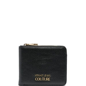 Versace Jeans Couture engraved-logo leather wallet