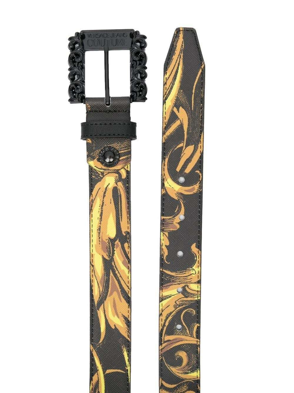 Versace baroque-print buckle belt - Image 2