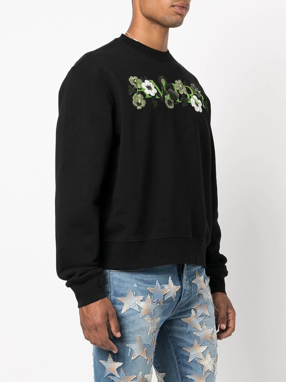 AMIRI floral embroidery crew neck sweatshirt - Image 3