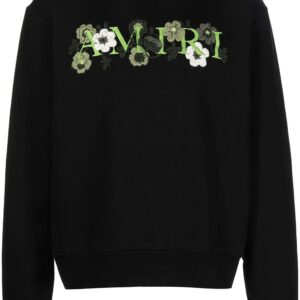 AMIRI floral embroidery crew neck sweatshirt