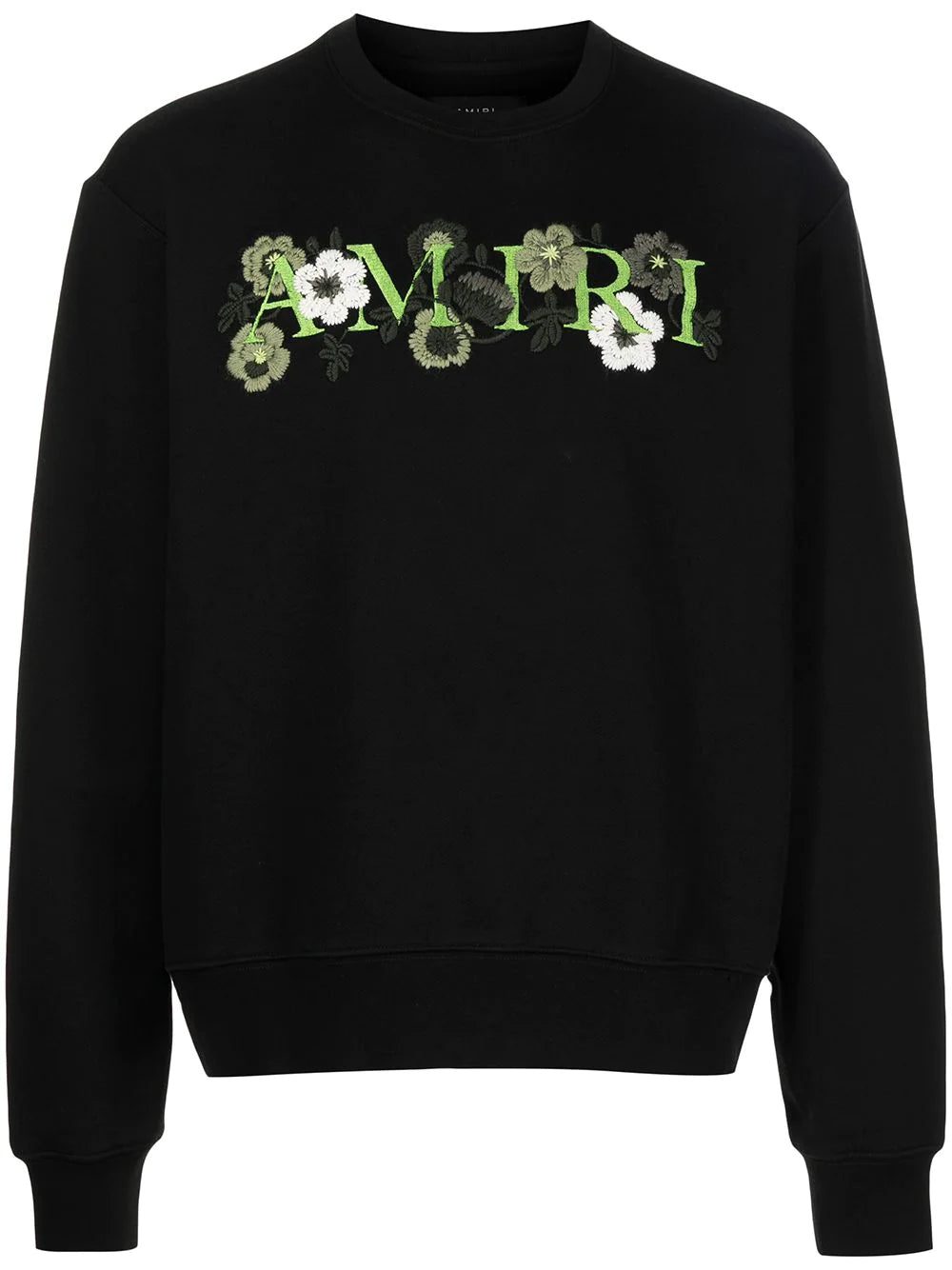AMIRI floral embroidery crew neck sweatshirt