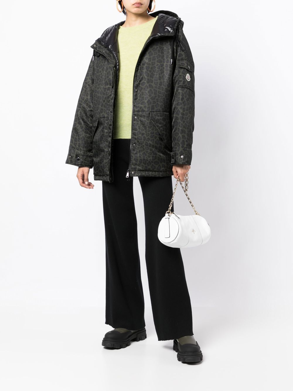 Moncler leopard print padded hooded jacket - Image 2