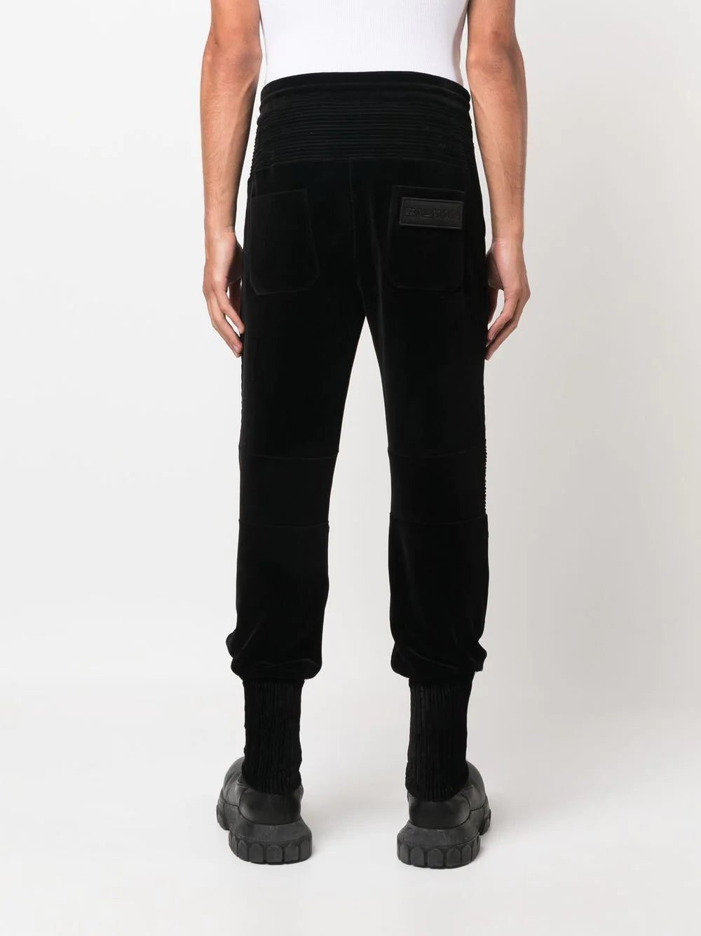 Balmain cuffed velvet track pants - Image 4