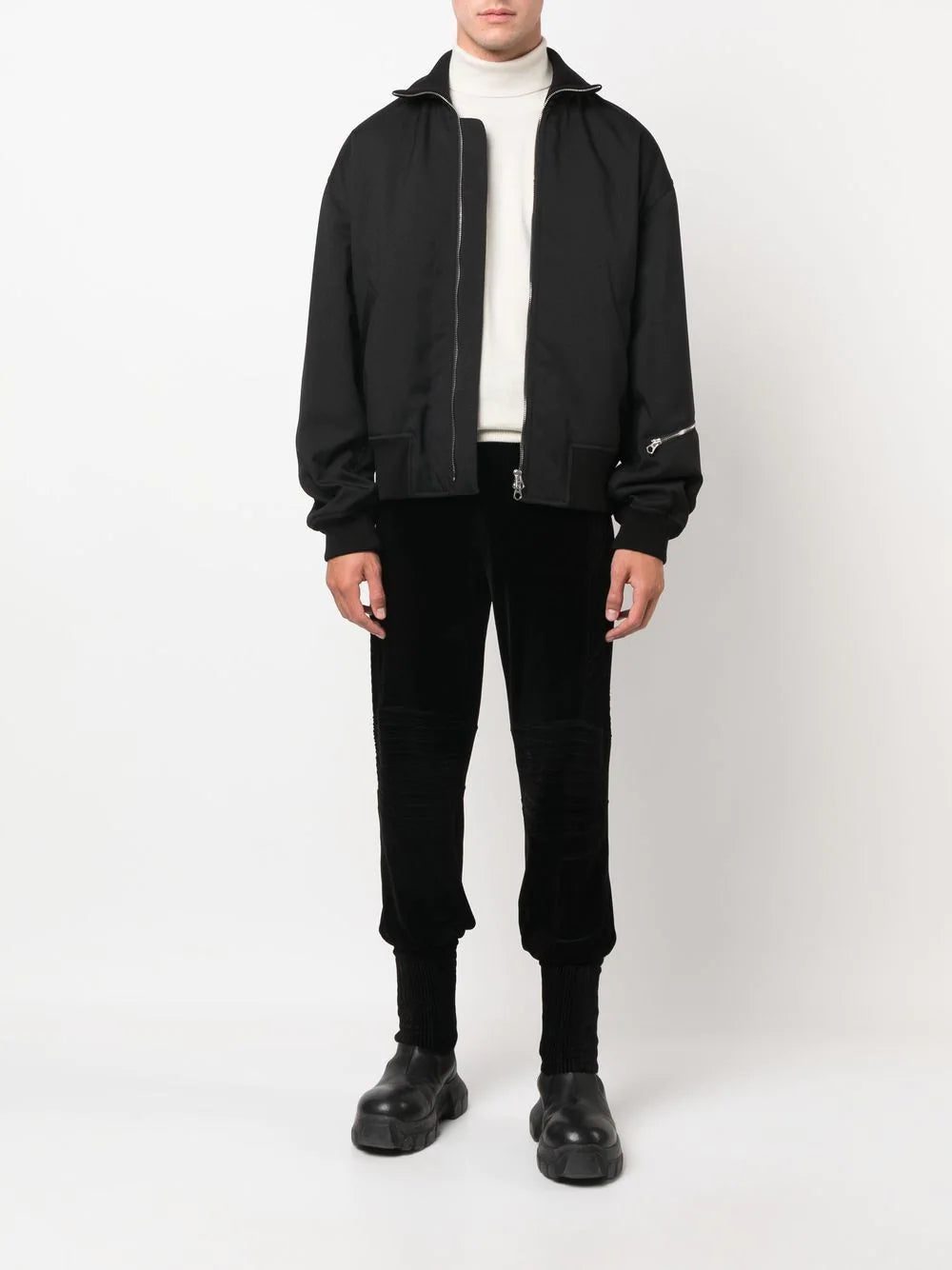 Balmain cuffed velvet track pants - Image 2