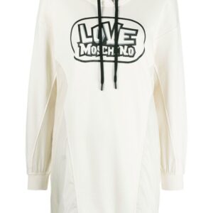 Love Moschino logo-print hooded dress