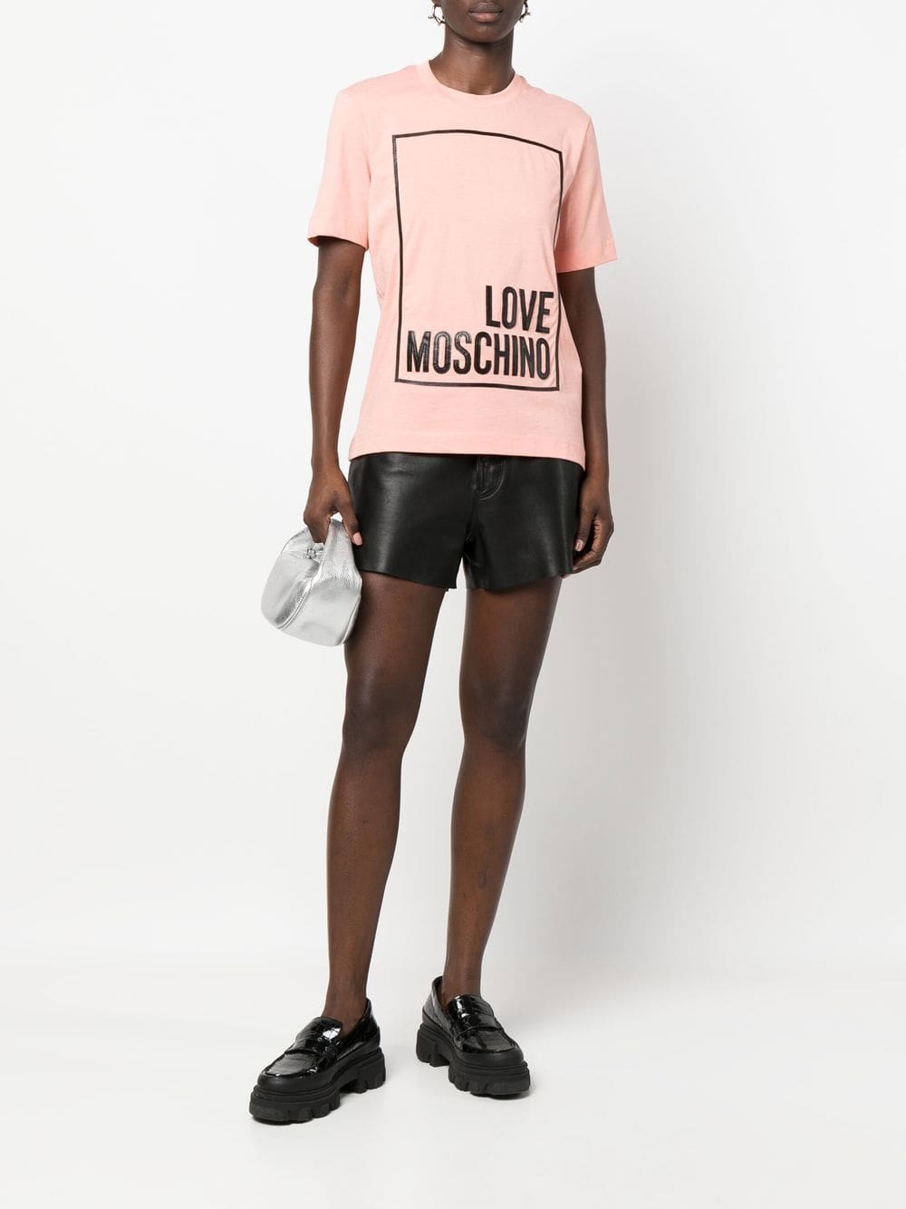 Love Moschino logo-appliqué cotton T-shirt - Image 2