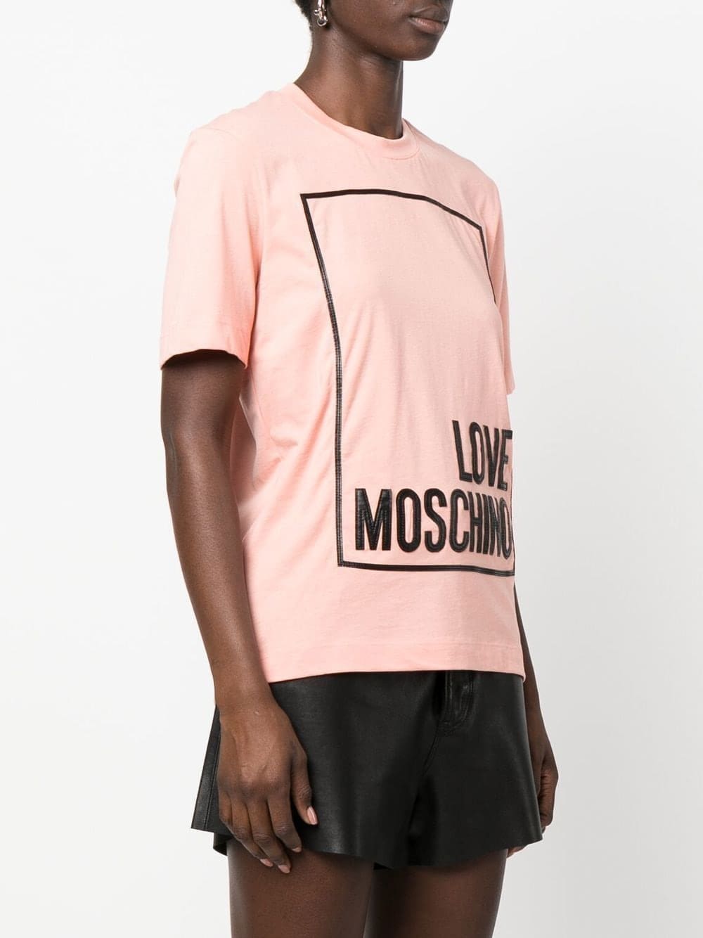 Love Moschino logo-appliqué cotton T-shirt - Image 3