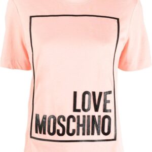 Love Moschino logo-appliqué cotton T-shirt