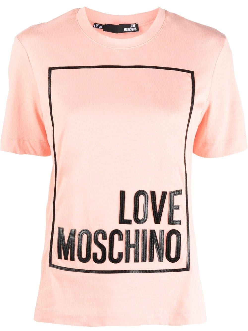 Love Moschino logo-appliqué cotton T-shirt