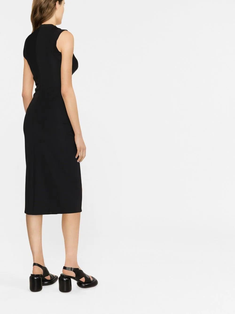 Alexander McQueen side ruched-detail midi dress - Image 3