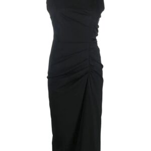 Alexander McQueen  side ruched-detail midi dress