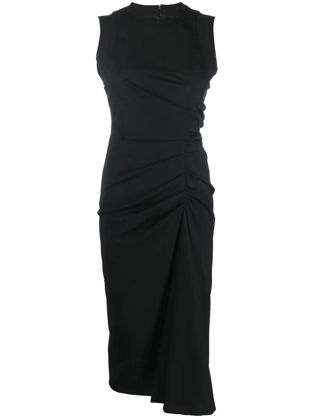 Alexander McQueen side ruched-detail midi dress