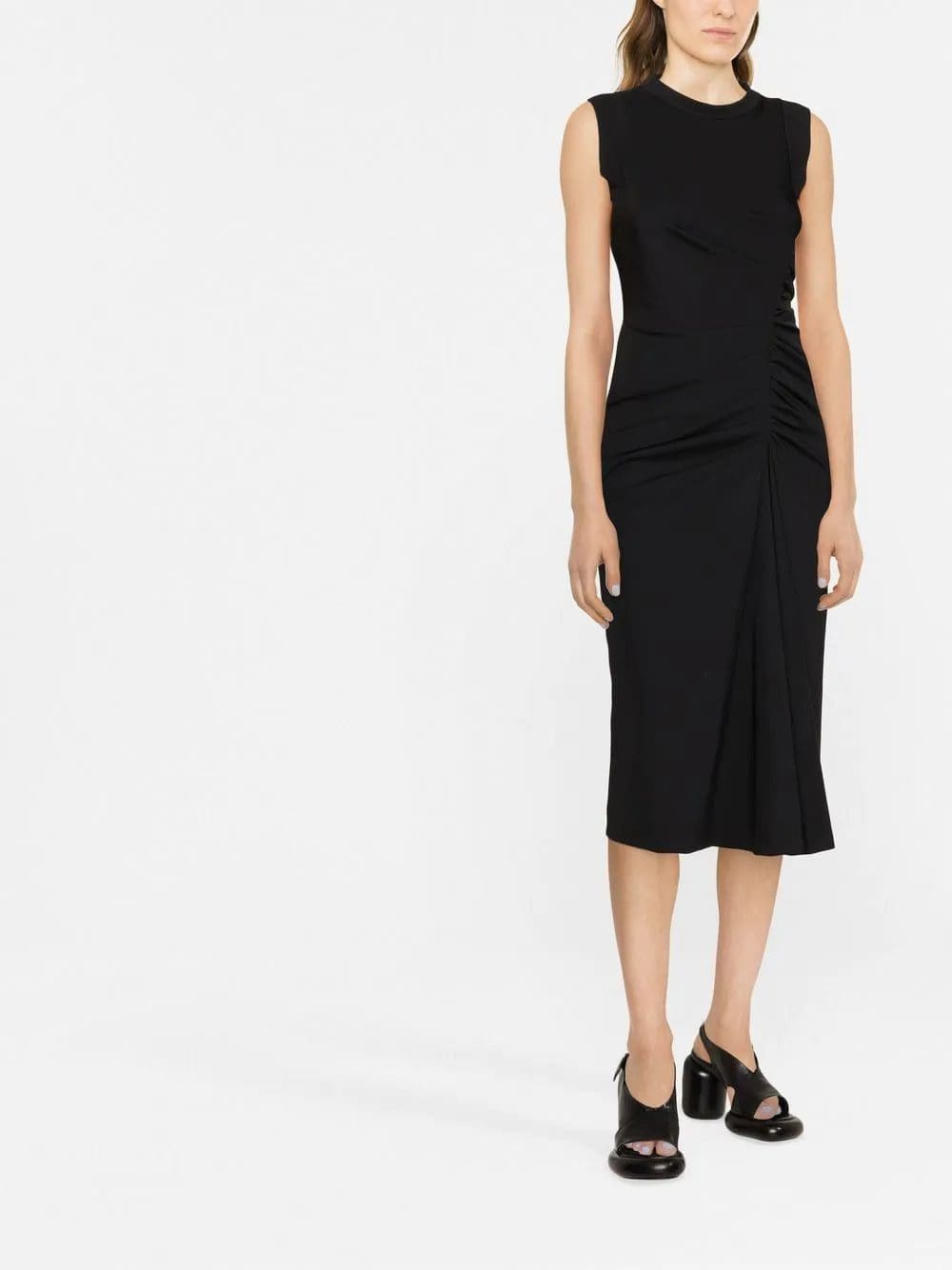 Alexander McQueen side ruched-detail midi dress - Image 2