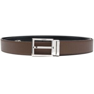 Ferragamo Gancini-plaque leather buckle belt