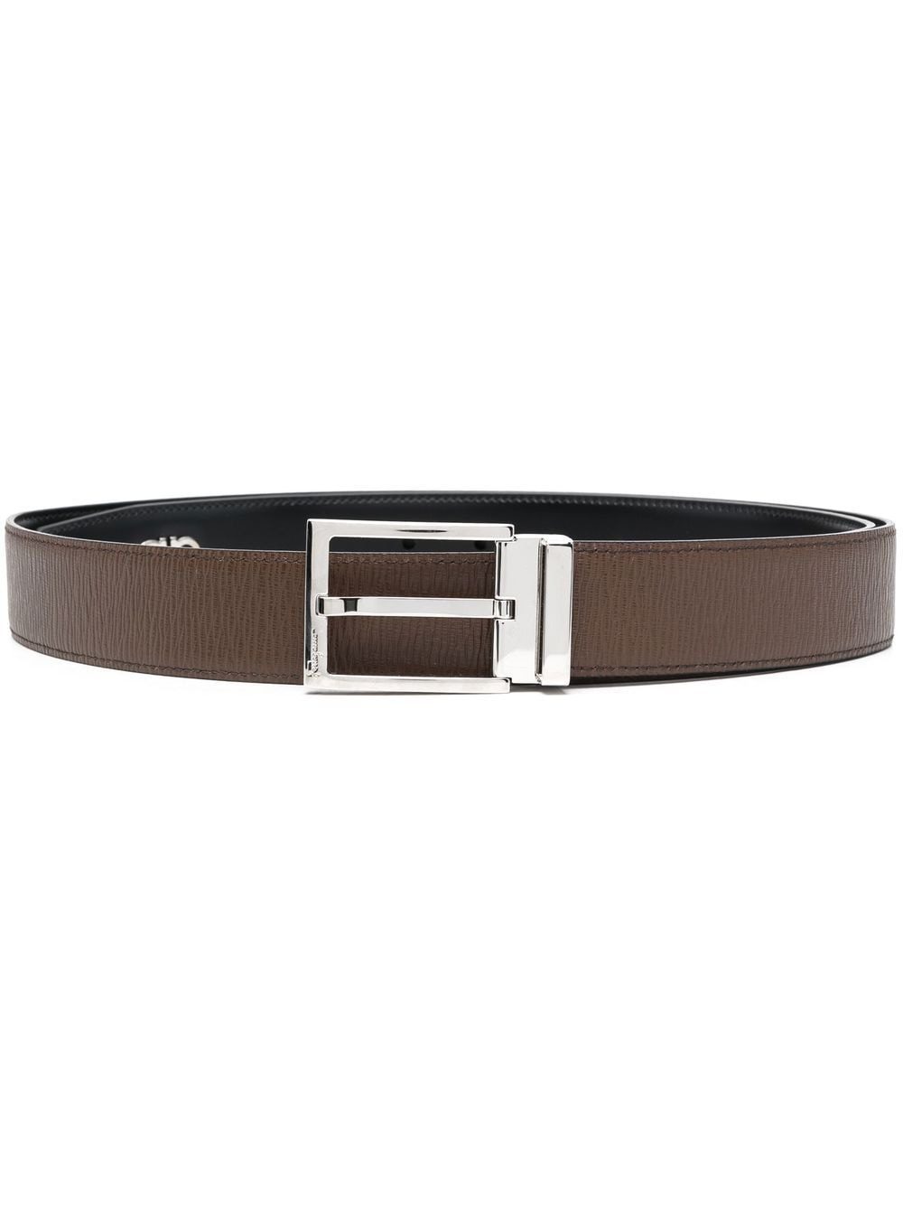Ferragamo Gancini-plaque leather buckle belt