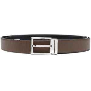 Ferragamo Gancini-plaque leather buckle belt