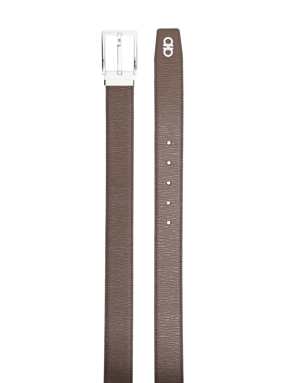 Ferragamo Gancini-plaque leather buckle belt - Image 2