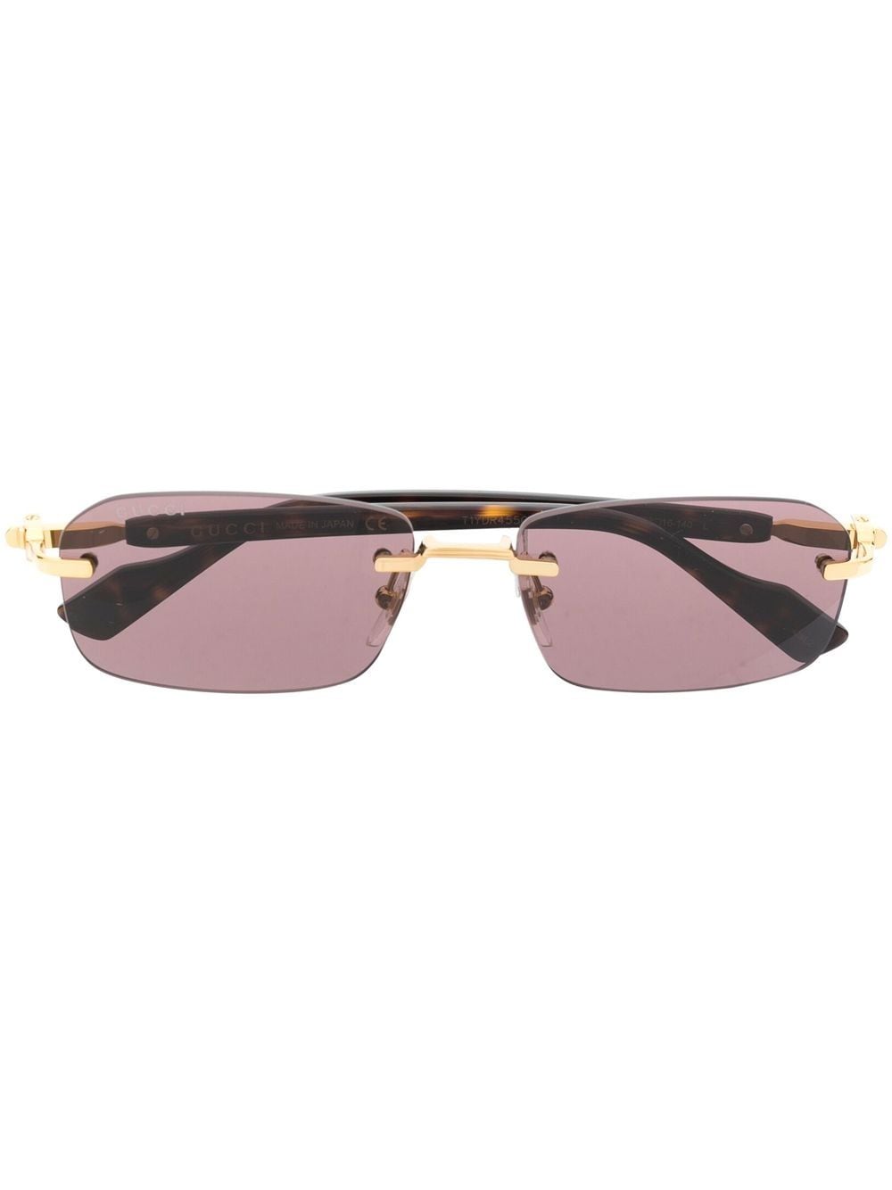 Gucci Eyewear rimless rectangle-frame sunglasses