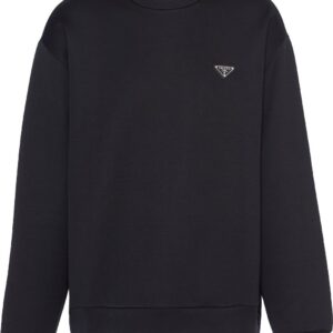 Prada triangle-logo cotton sweatshirt