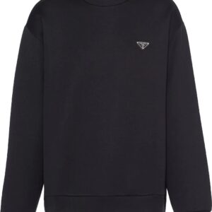Prada triangle-logo cotton sweatshirt