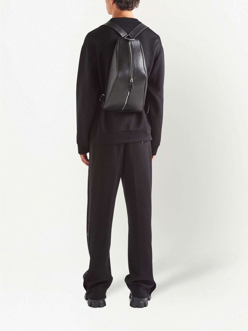 Prada triangle-logo cotton sweatshirt - Image 3