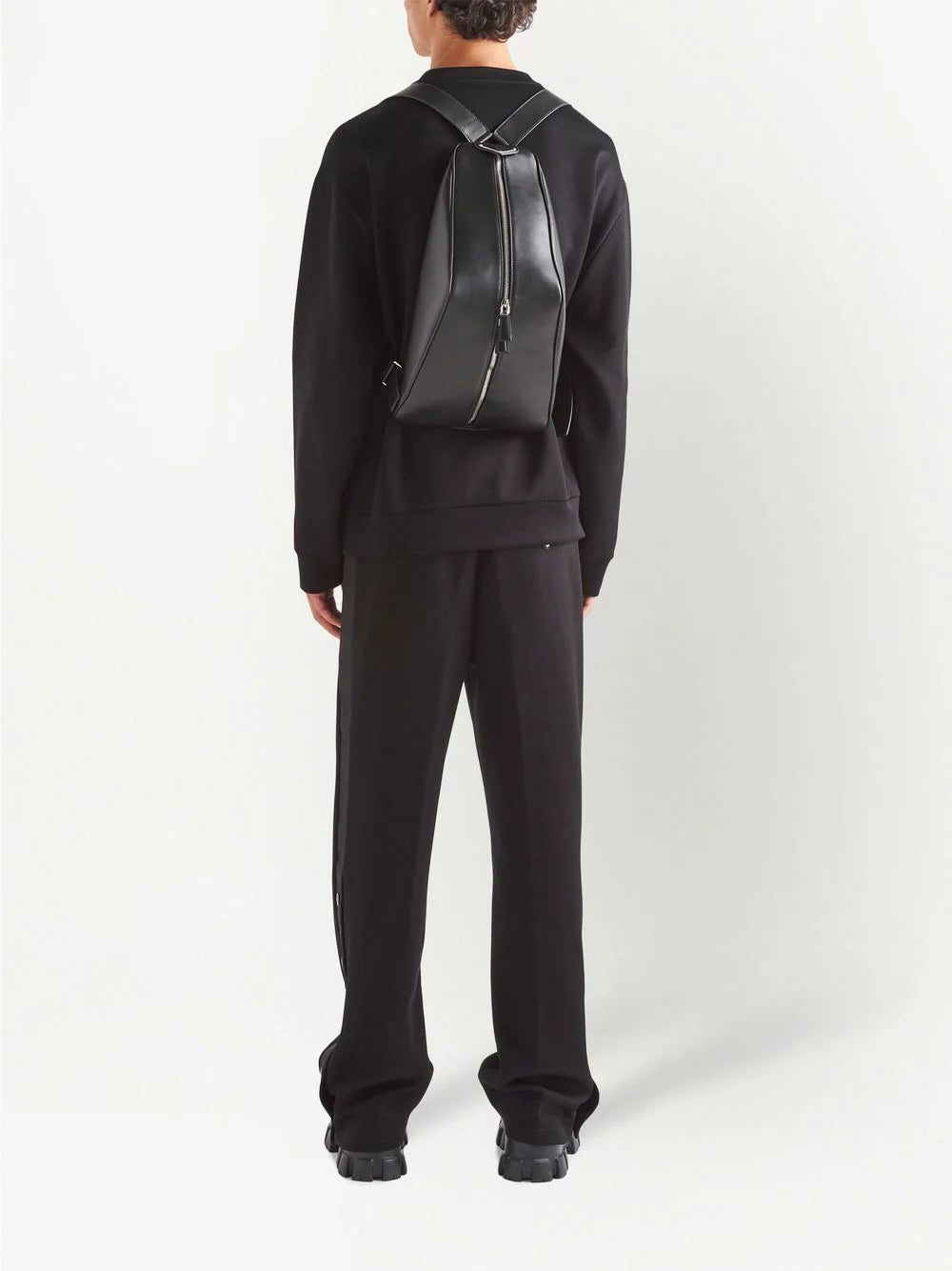 Prada triangle-logo cotton sweatshirt - Image 3