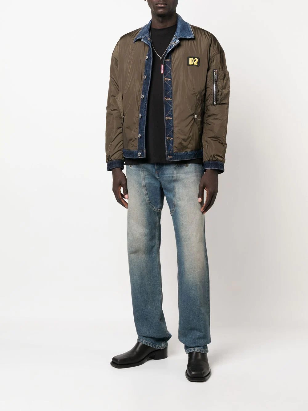 Dsquared2 contrast-panel padded bomber jacket - Image 2