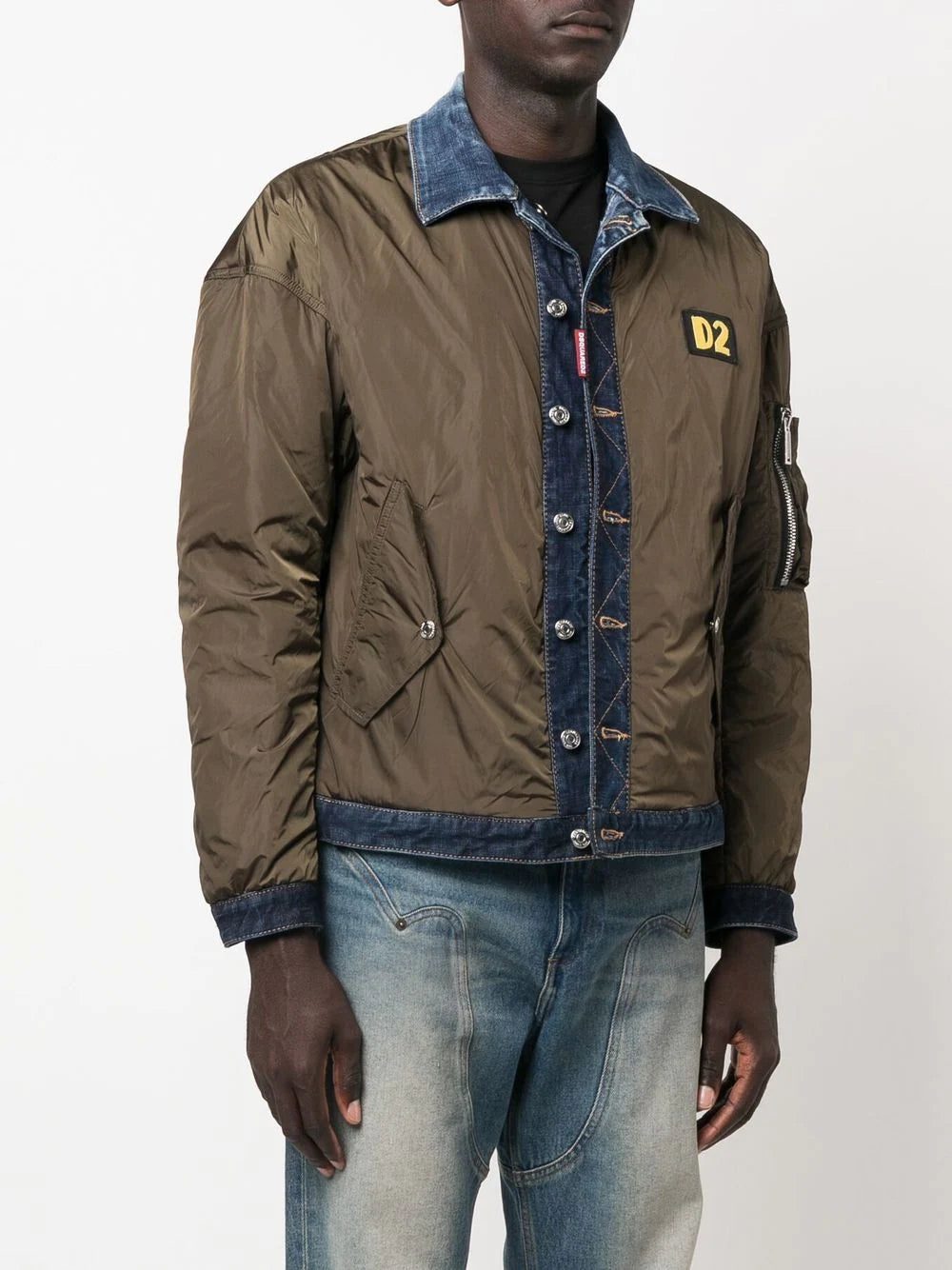 Dsquared2 contrast-panel padded bomber jacket - Image 3
