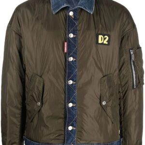 Dsquared2  contrast-panel padded bomber jacket