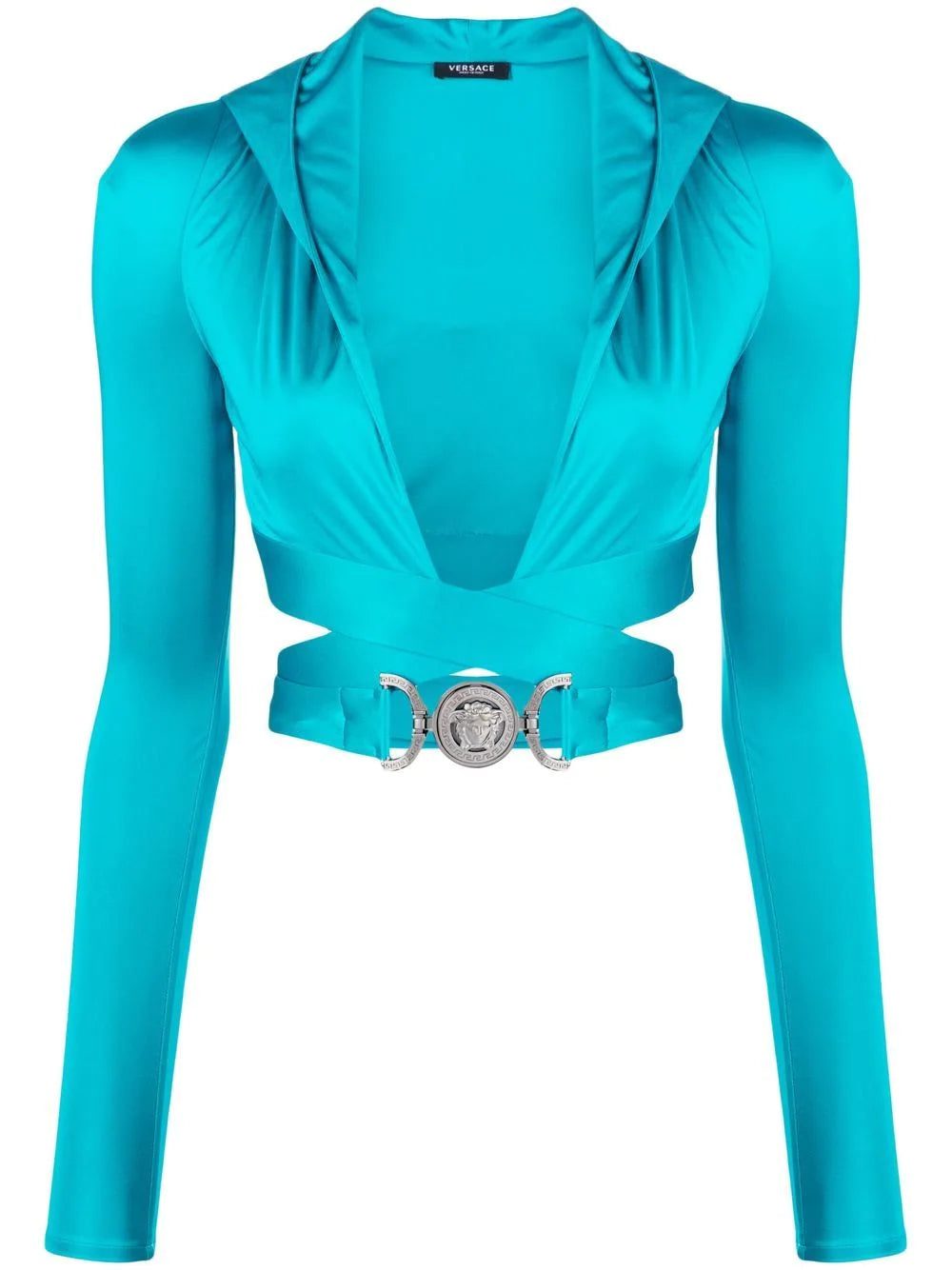 Versace Medusa Biggie crop hoodie