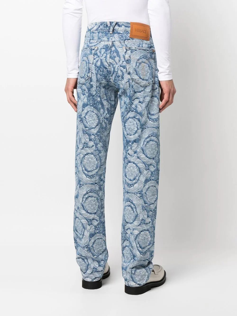 Versace Barocco Silhouette patterned jeans - Image 4