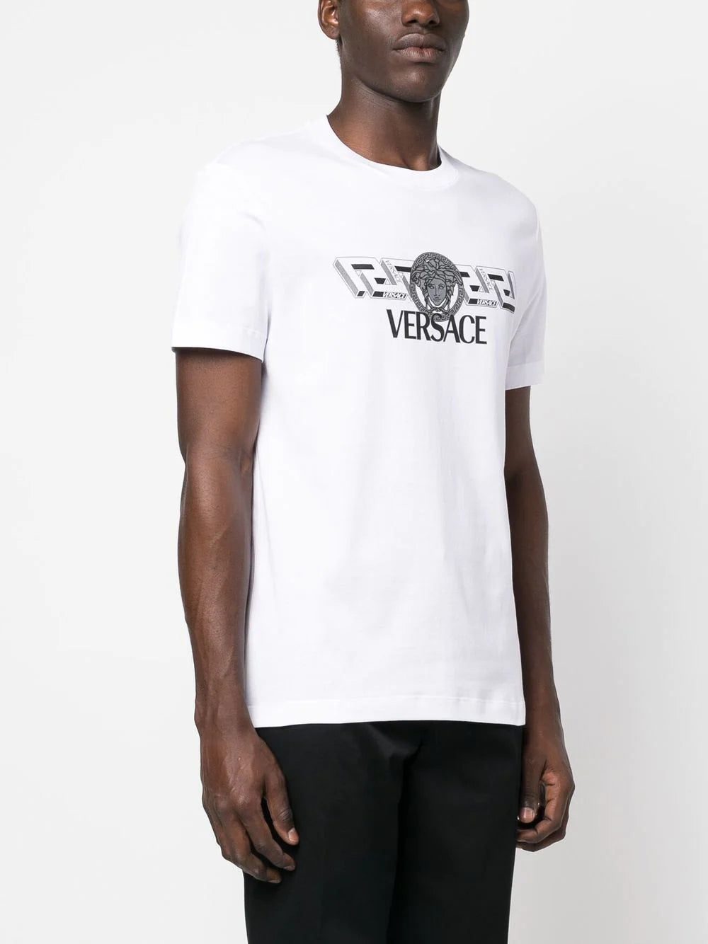 Versace La Greca logo-print T-shirt - Image 3