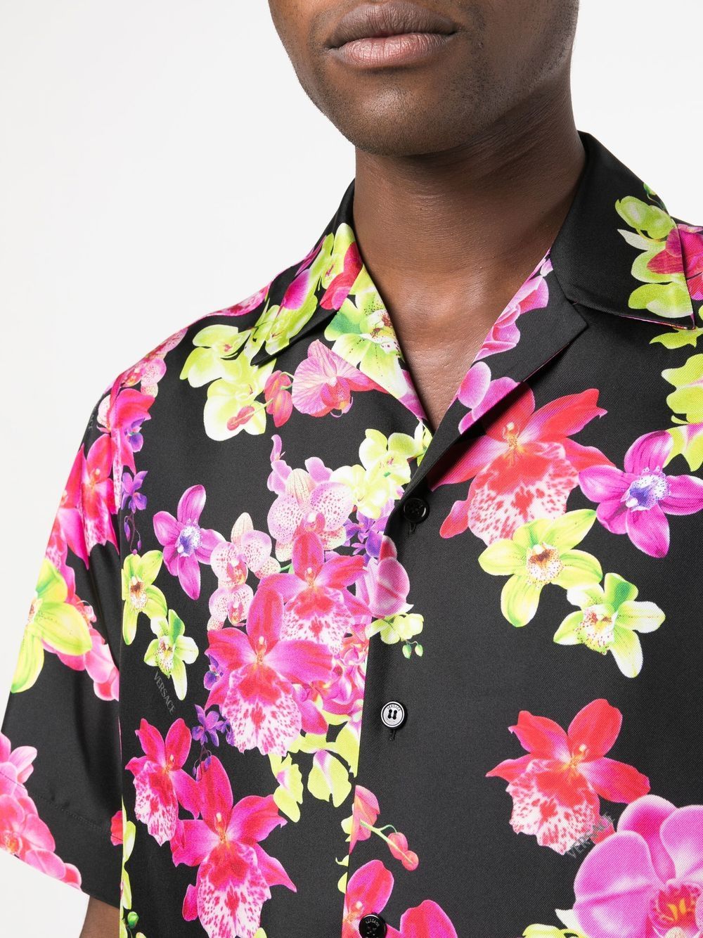 Versace floral-print silk shirt - Image 4