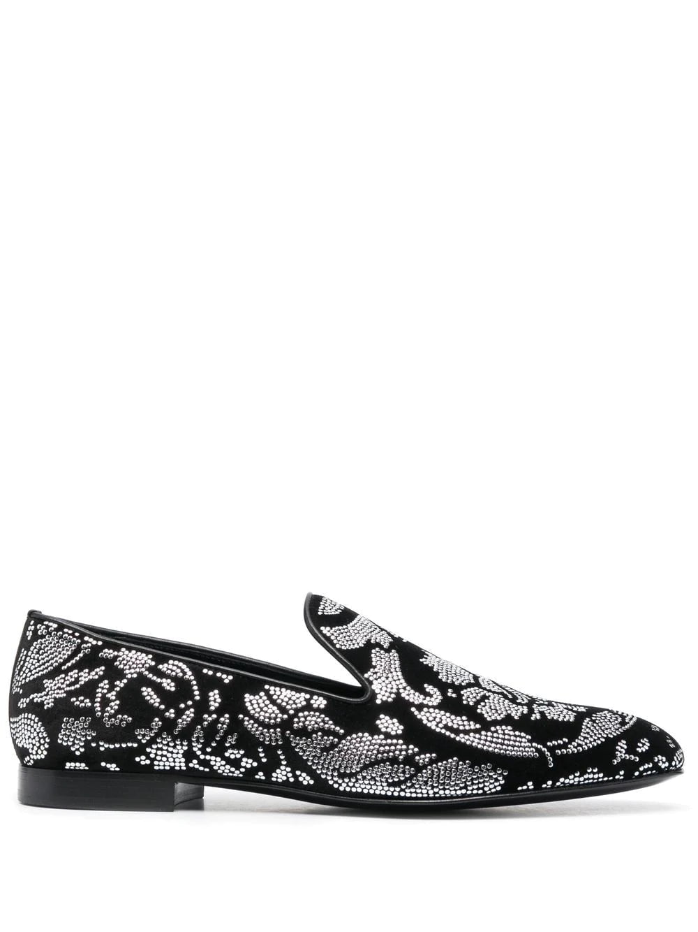 Versace baroque-studded loafers