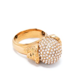 Versace  crystal-embellished ring