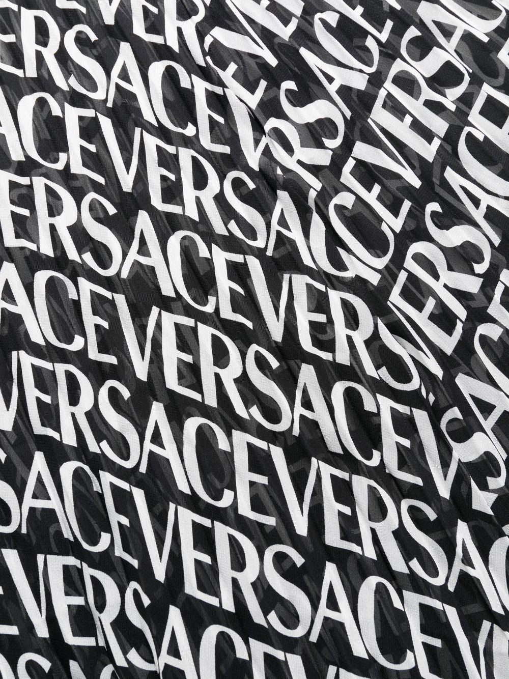 Versace logo-print silk shirtdress - Image 6