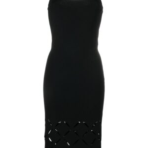 Versace  Medusa-plaque cut-out midi dress