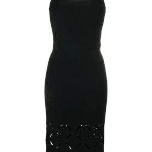 Versace  Medusa-plaque cut-out midi dress
