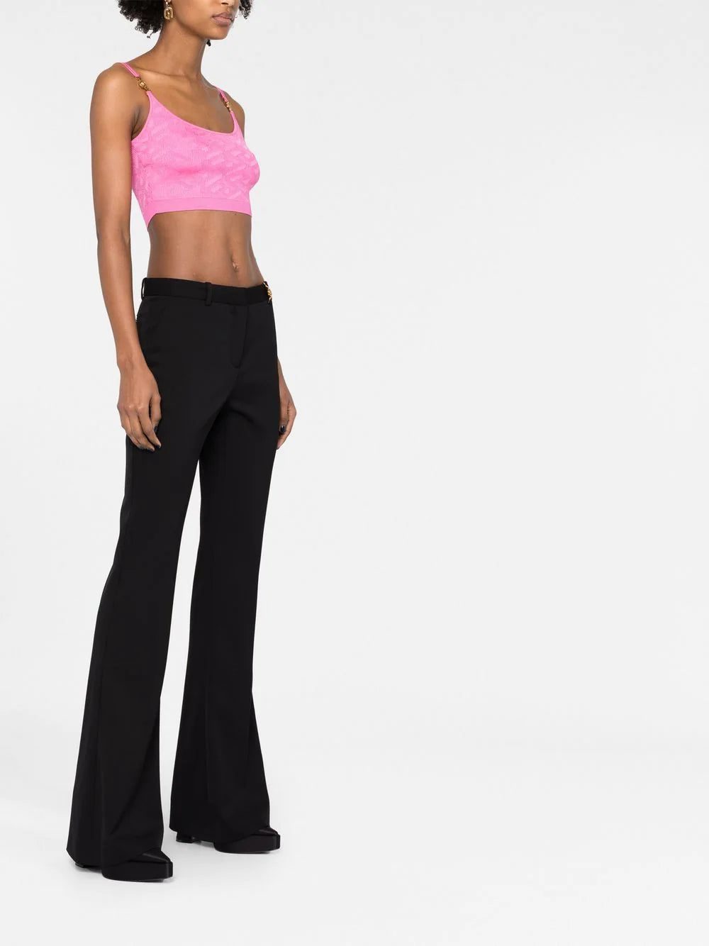 Versace Medusa-plaque flared trousers - Image 4