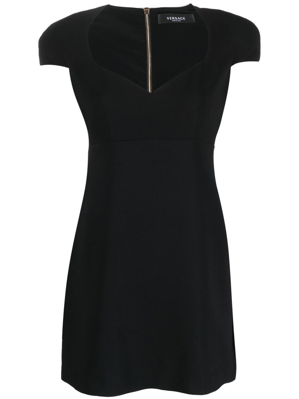 Versace cap-sleeve shift minidress