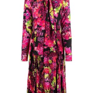 Versace  floral-print midi dress