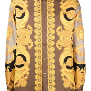 Versace  baroque-pattern print shirt